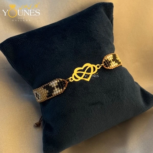 دستبند میوکی قلب و بینهایت طلا